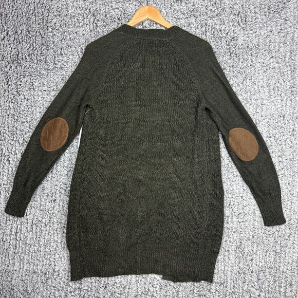 RDI Cardigan Burnt Olive Twist Olive Green Brown Sweater Size Medium Oversized - Picture 3 of 9